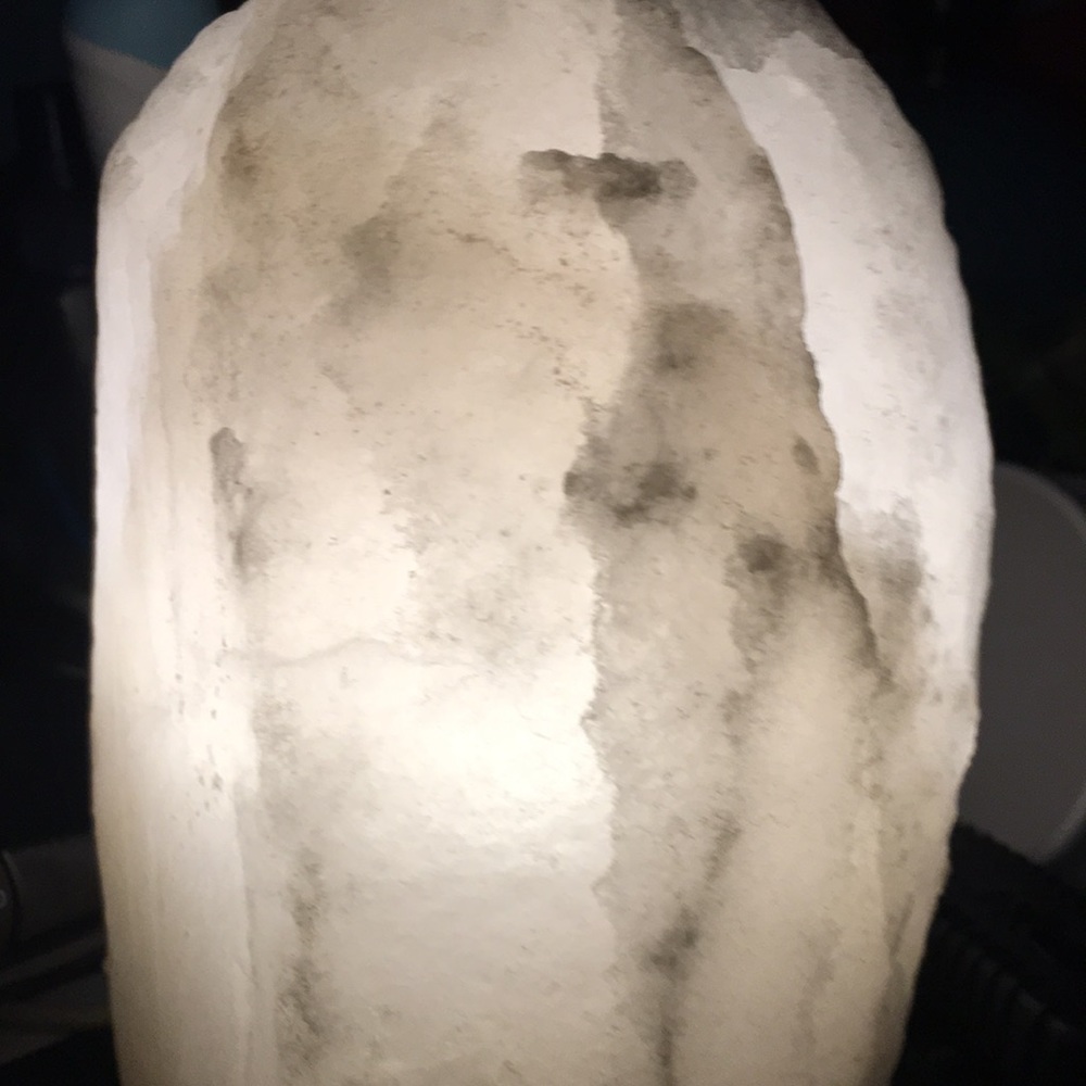 A salt rock lamp